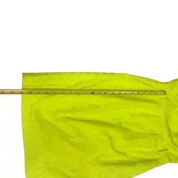 Banana Republic Canary Yellow Sleeveless Textured Lined Belt Sheath Dress Size 0 - Picture 6 of 8